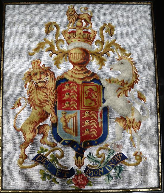 Two Victorian beadwork pictures, H.44cm W.36cm